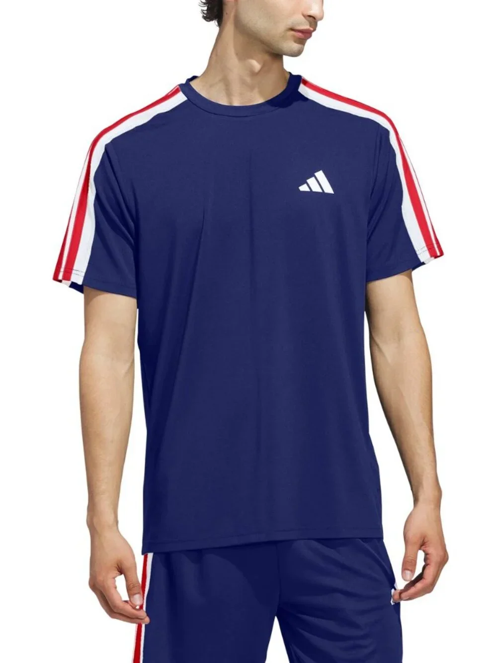 NWT - Adidas Men's 3-Stripe Performance Tee Blue – Size 2XL
